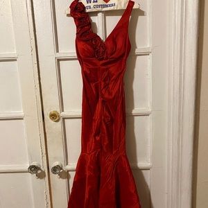 Red gown